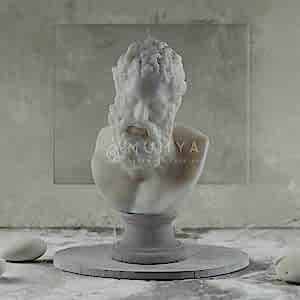 Alternative view of Herkül (Herakles) Büst Mum Beton Kaide